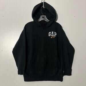 Vintage Y2K DisneyXGap Black Pullover Mickey Hoodie Size Boys Youth 12‎